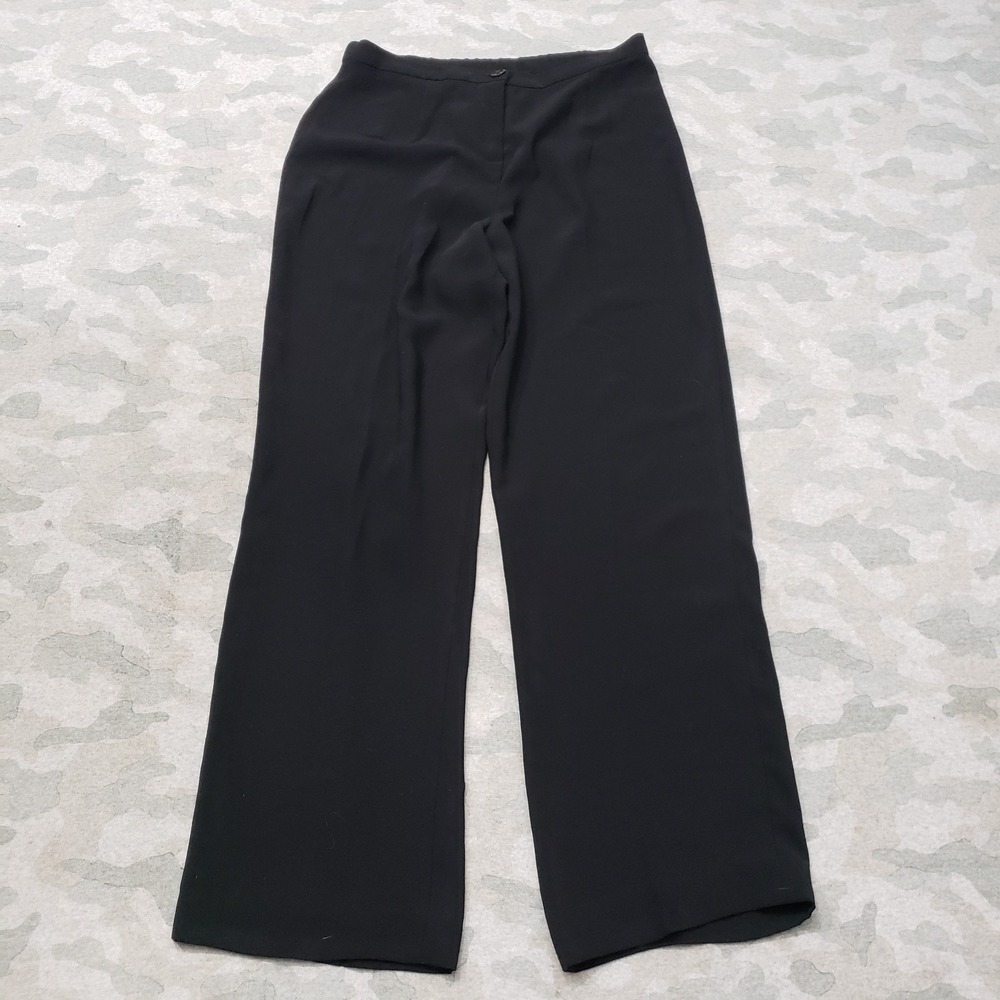 Pendleton Pants Womens 8 Petite Black Pockets Straight Leg